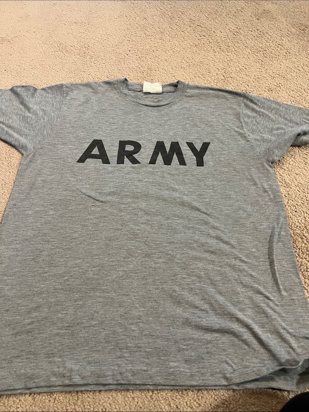 Men's ARMY PT Crewneck T-Shirt - Gray size medium